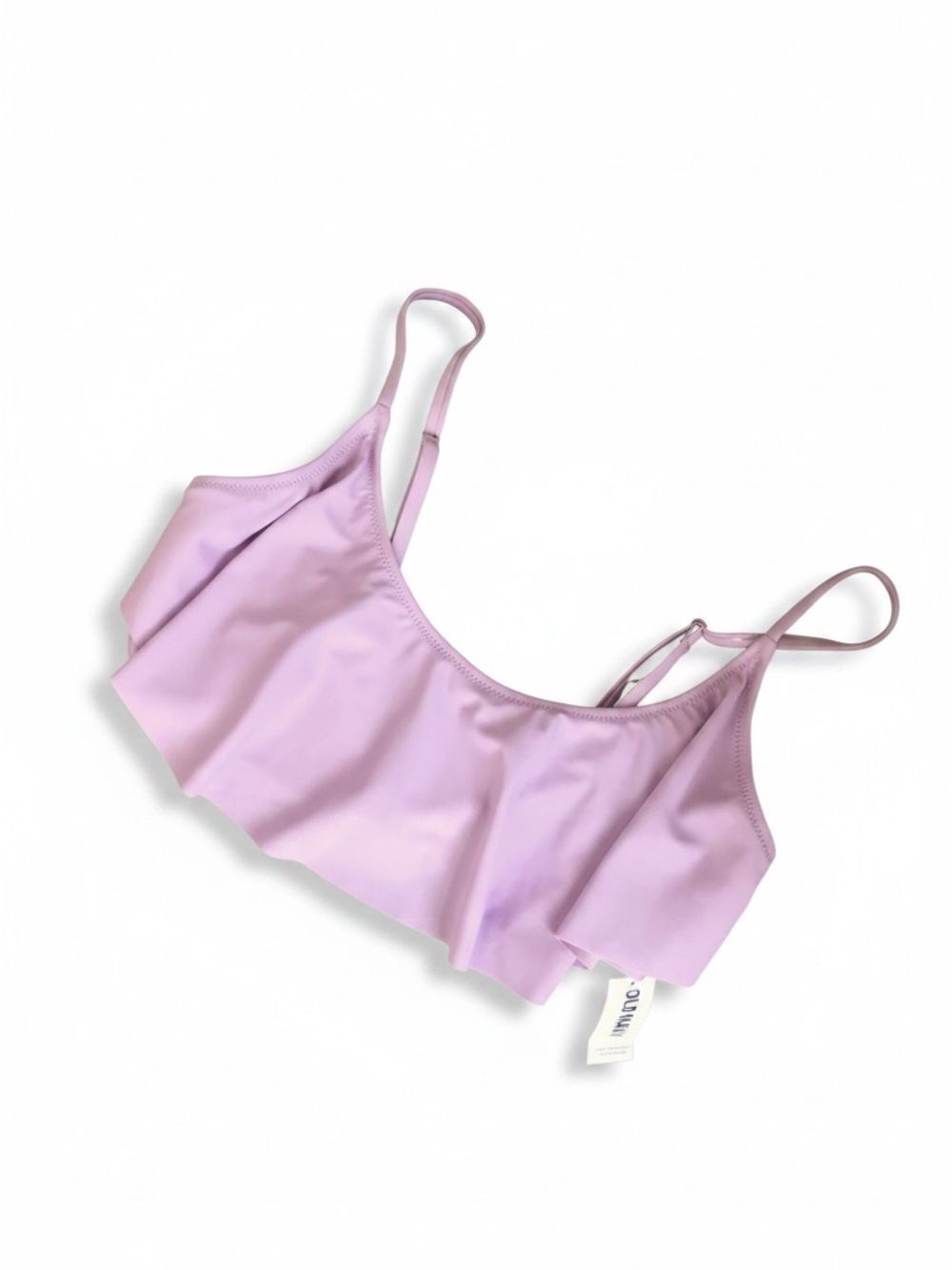 Old Navy Purple Ruffle Bikini Swimsuit Top sz L NWT